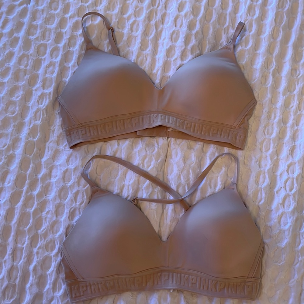 2 pink Victoria’s Secret bras